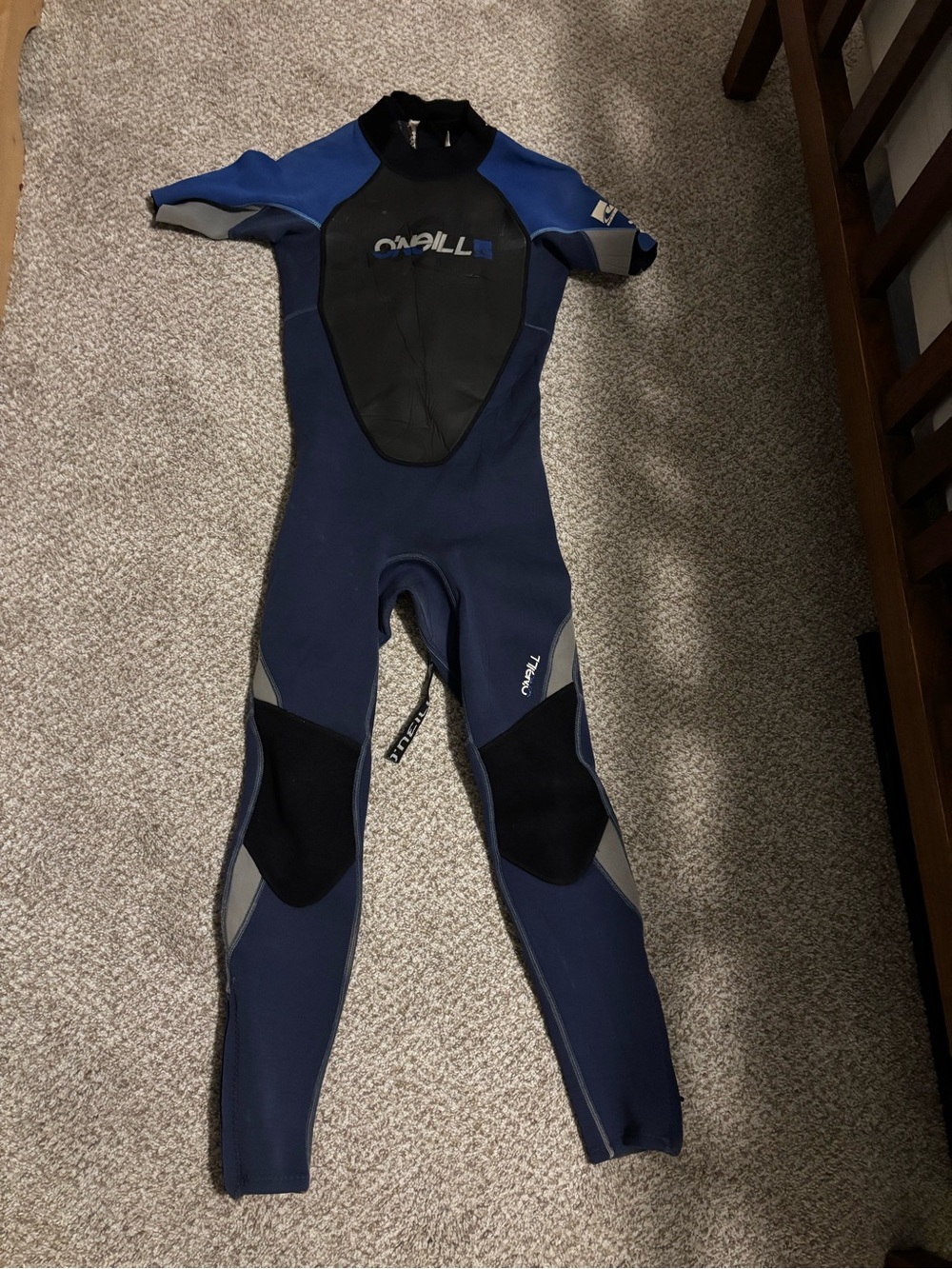 O'Neill Kids Blue and Black Short-Sleeve One Piece Wetsuit